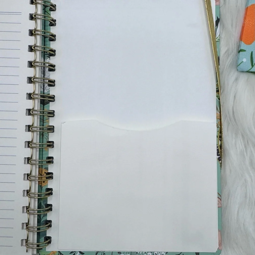 The Notebook Hardcover Floral Stationary Set Green Floral Theme